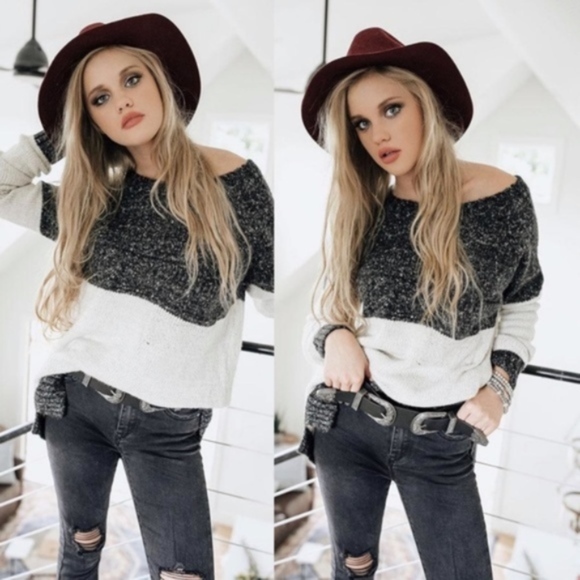 - TONY Speckled Knit Sweater - CHARCOAL - Picture 3 of 4